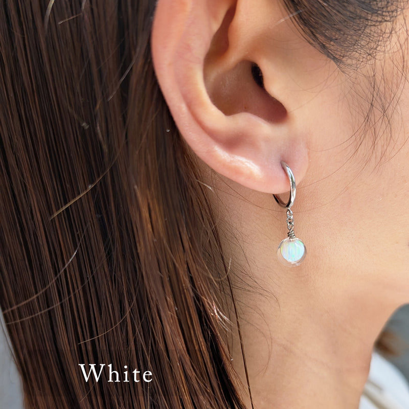 Small Up and Down Hoop パールピアス Small Up and Down Hoop パール