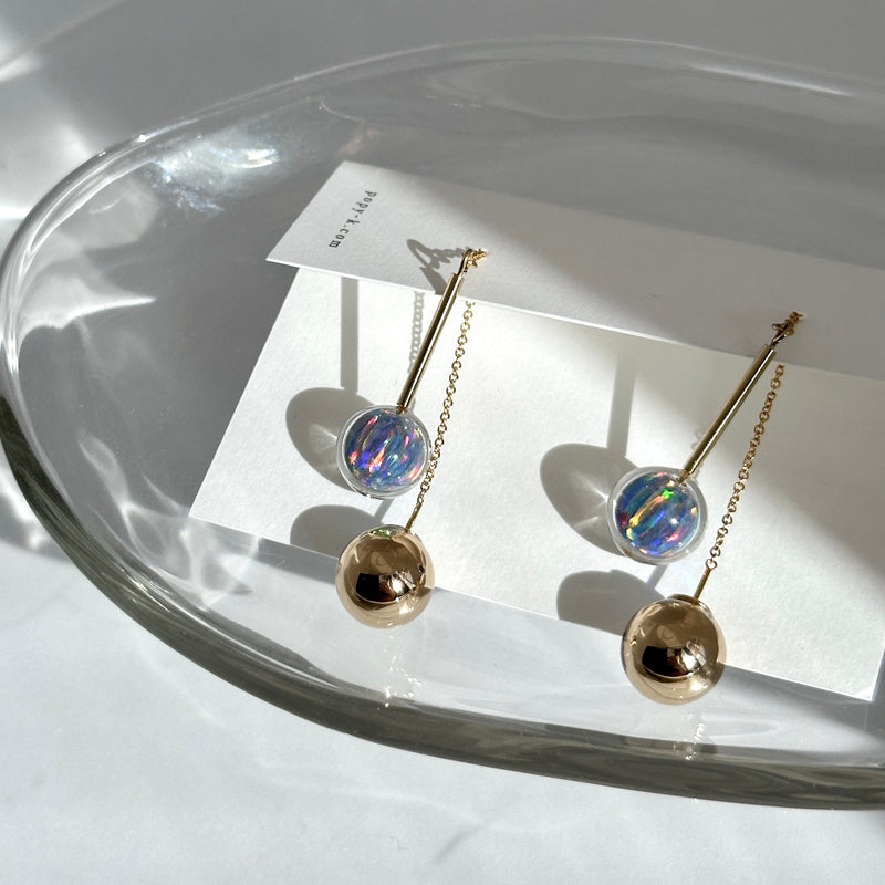 Clackers water京都オパール【ピアス/イヤリング】アメリカンピアス