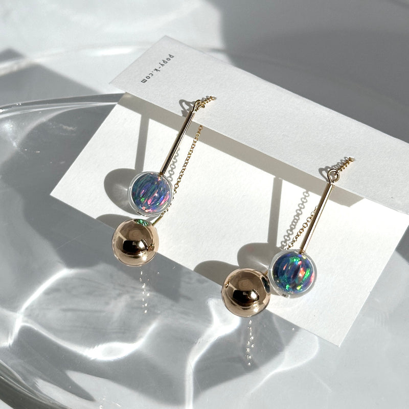 Clackers water京都オパール【ピアス/イヤリング】アメリカンピアス