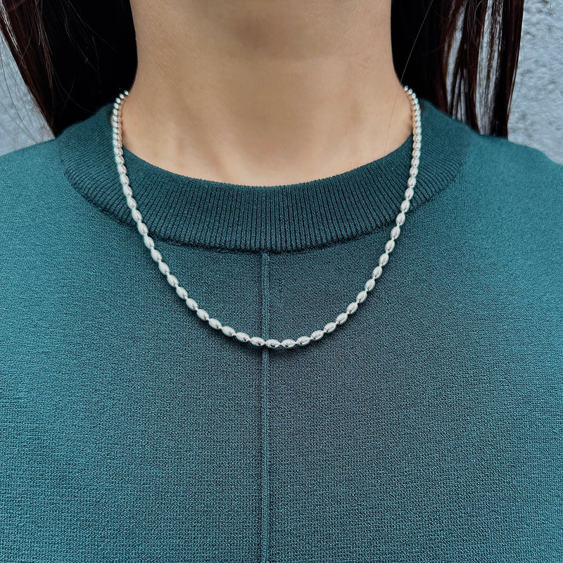 Oval ball chain 【SV925&K14gf ネックレス】