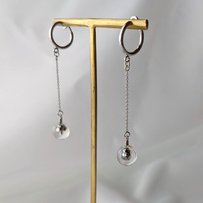 Crystal gold/silver</br>【ピアス/イヤリング】<br>アメリカンピアス・チェーンピアス