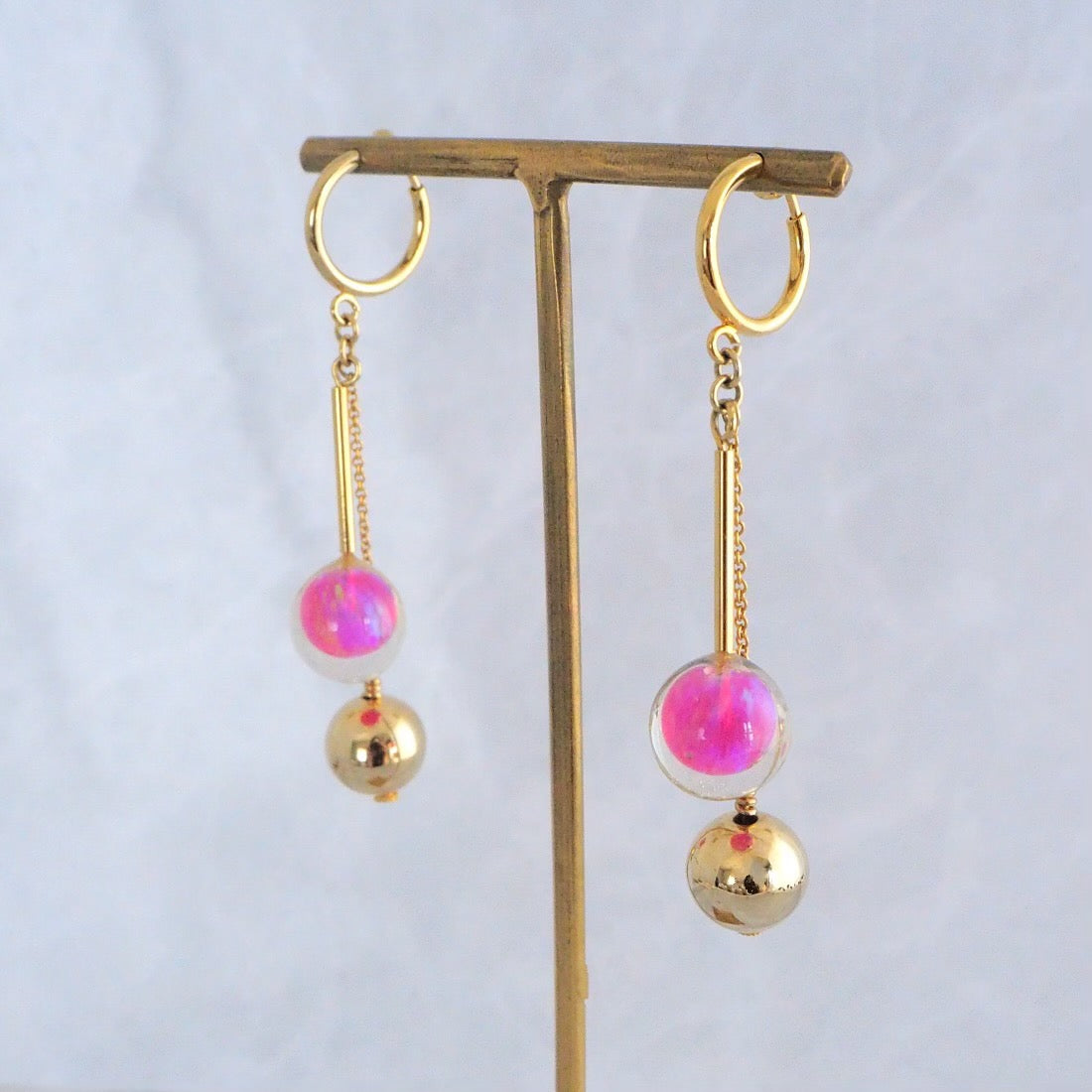 Clackers Pink 京都オパール【ピアス/イヤリング】アメリカン