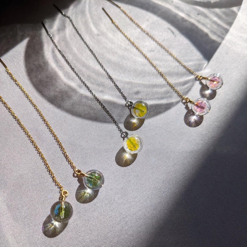 Crystal SS limited color Pink/Green/Yellow 【ピアス/イヤリング】アメリカンピアス・チェーンピアス